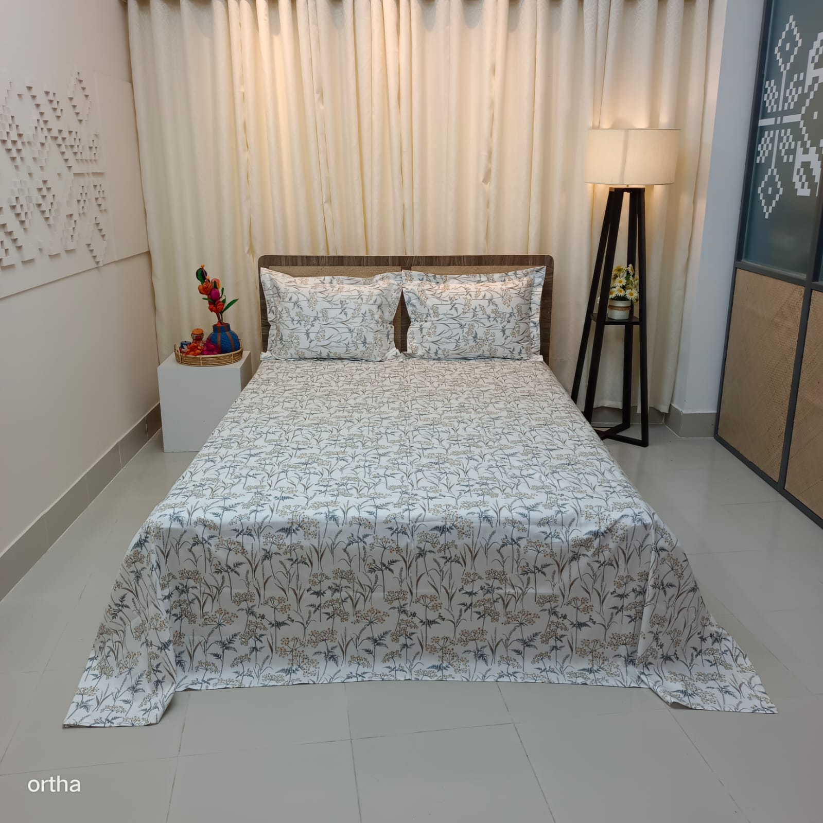 30/30 Count Luxury Exclusive Ortha Bedsheet – King Size – 3 Pecs Set