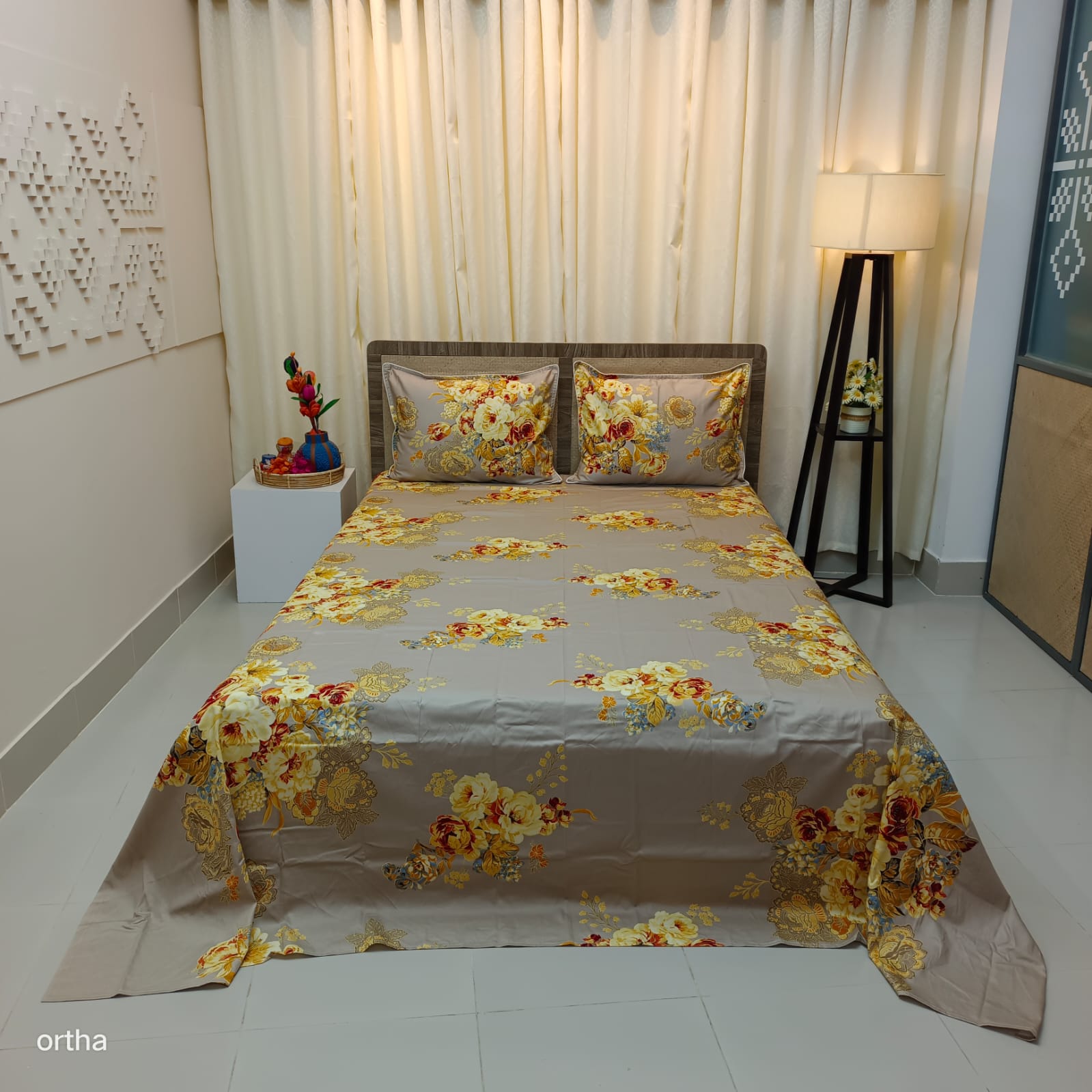 OLS Premium Satin Twill Cotton Bedsheet - New