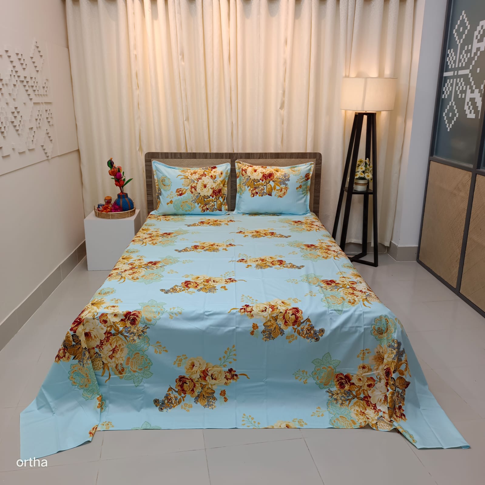 OLS Premium Satin Twill Cotton Bedsheet - New