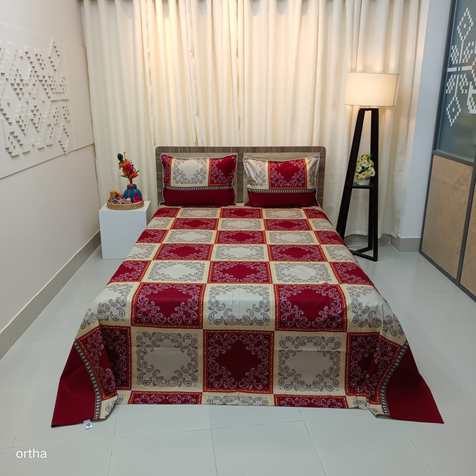 OLS Super King Size Luxury Twill Cotton Bedsheet