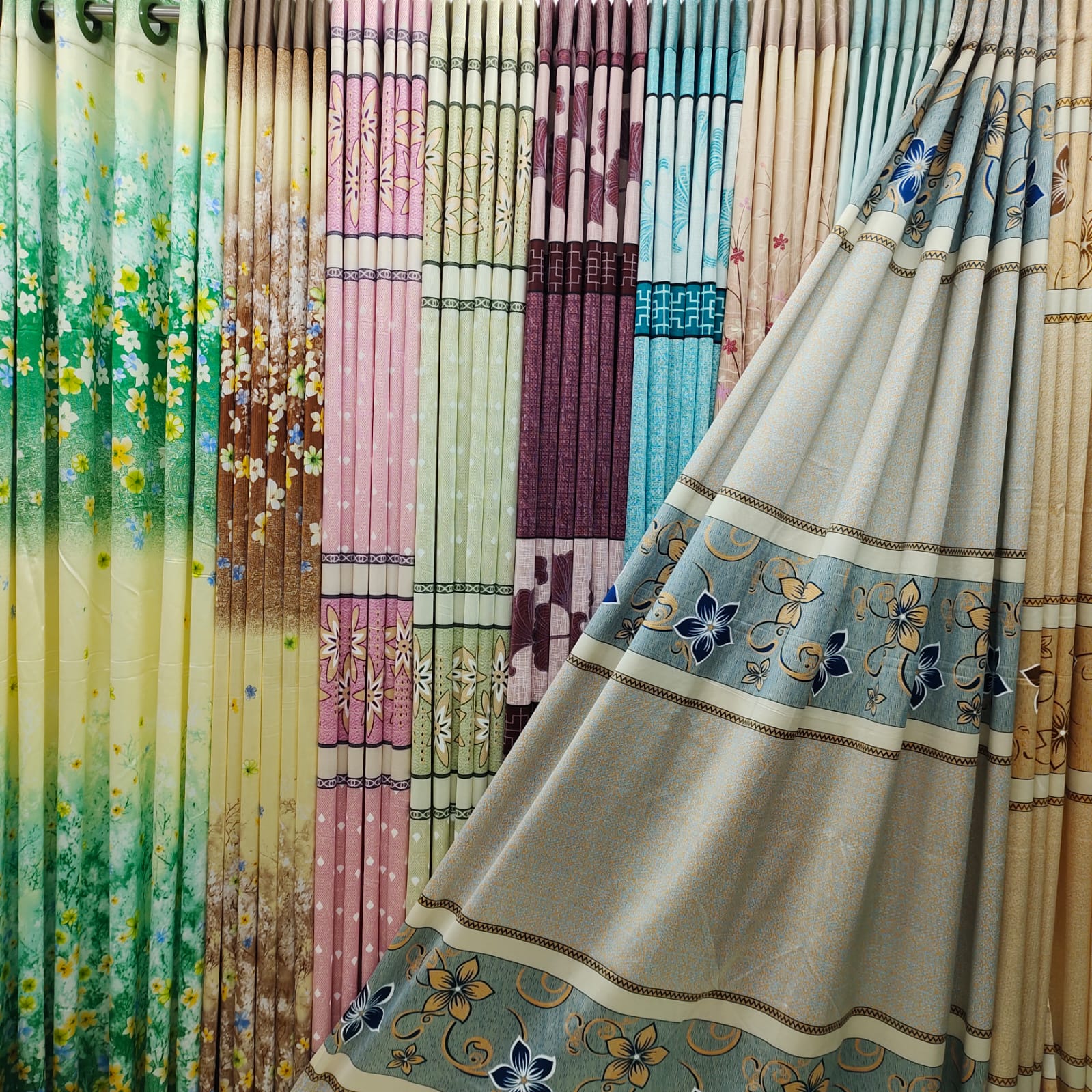 Ortha Luxury Curtain - Blue Ash - 6 Kuchi