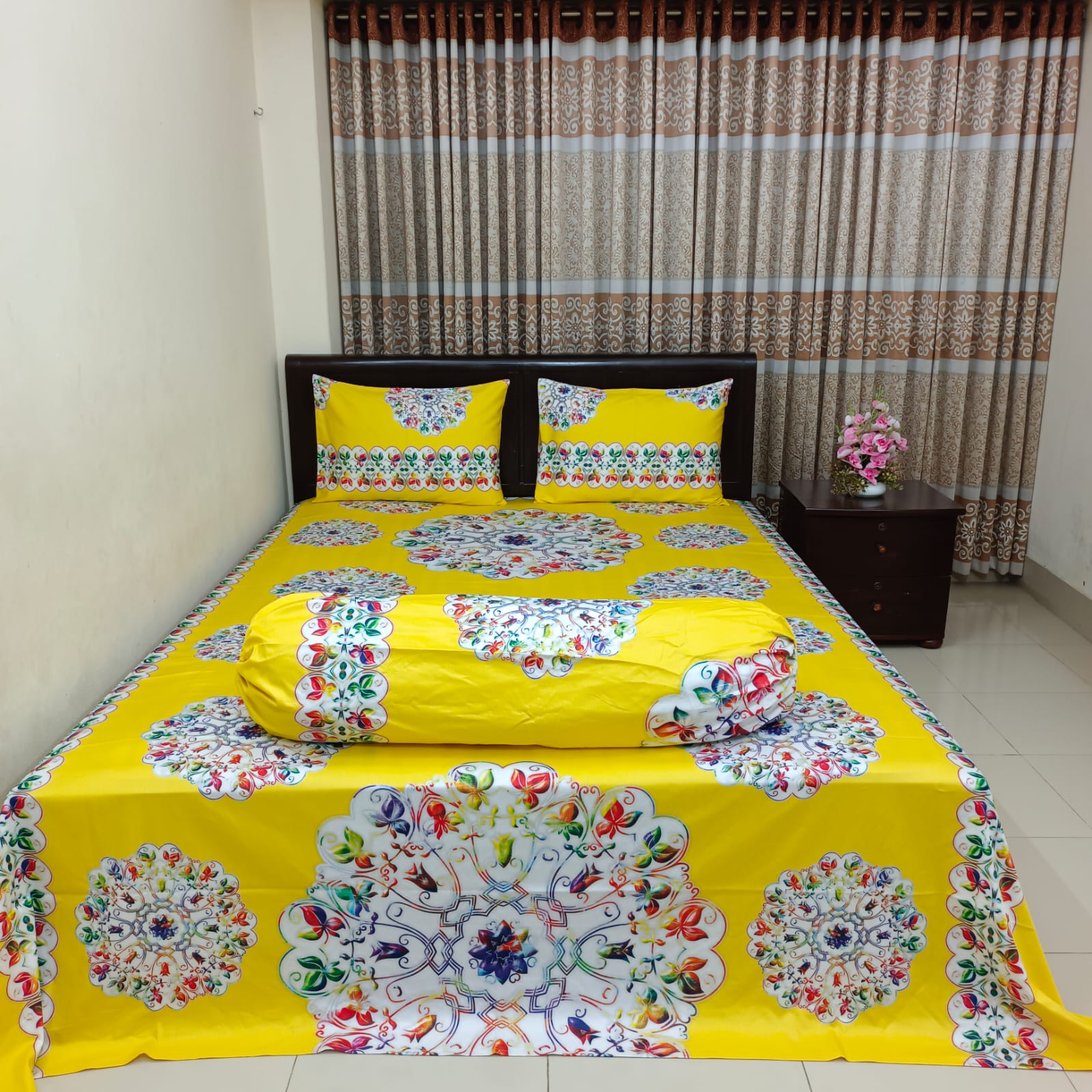 30/30 Count Luxury Exclusive Ortha Bedsheet – King Size – 3 Pecs Set - Noksha