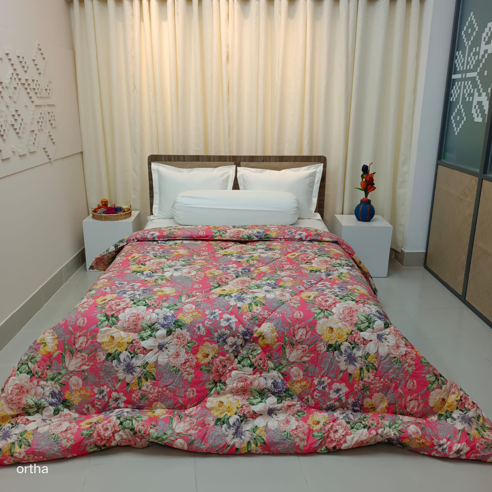 Premium Quality King Size Ortha Exclusive Comforter (85 X 90 Inch) – Happy Forest Pink