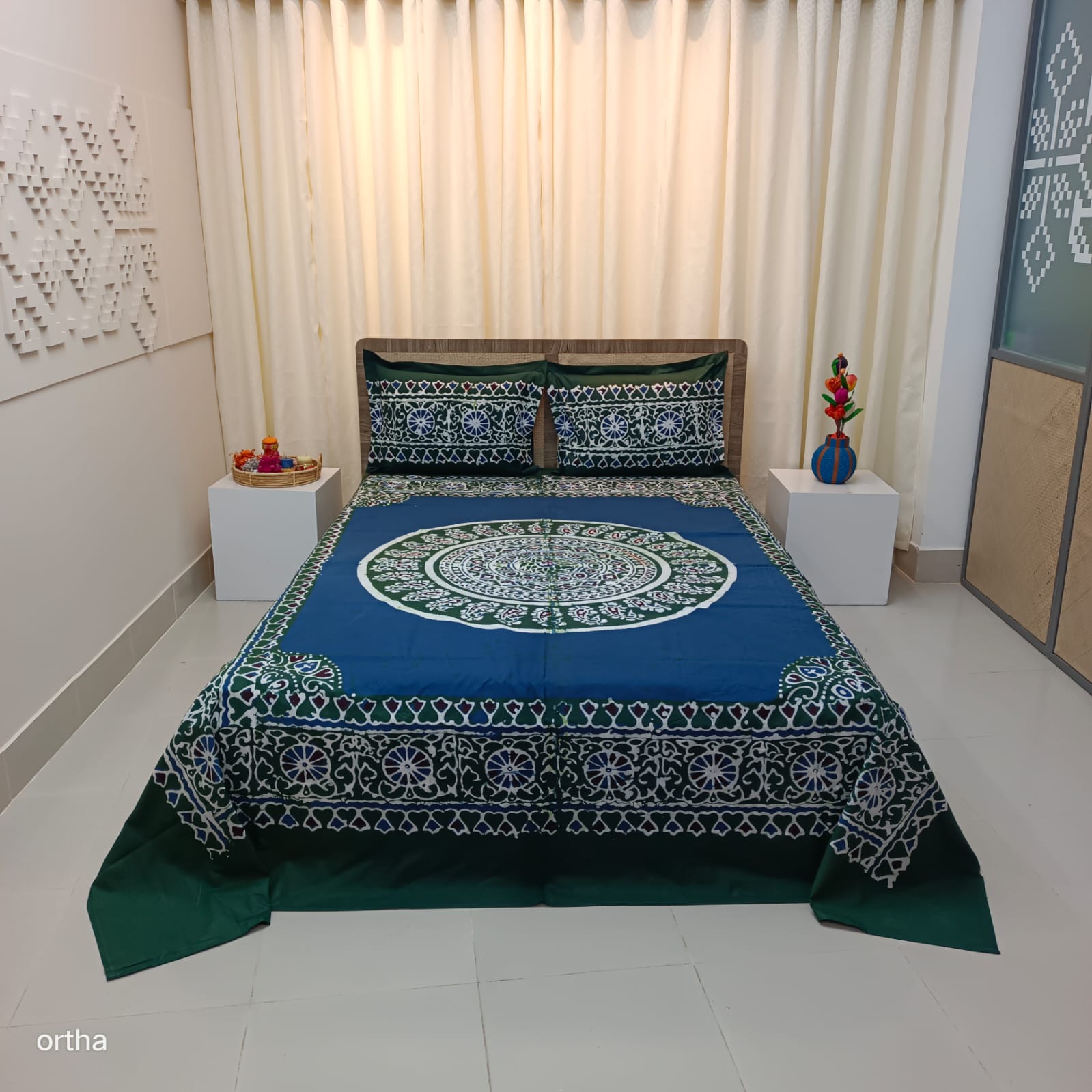 Ortha Designer Collection – 3 Pecs Set – Mom Batik – Blue