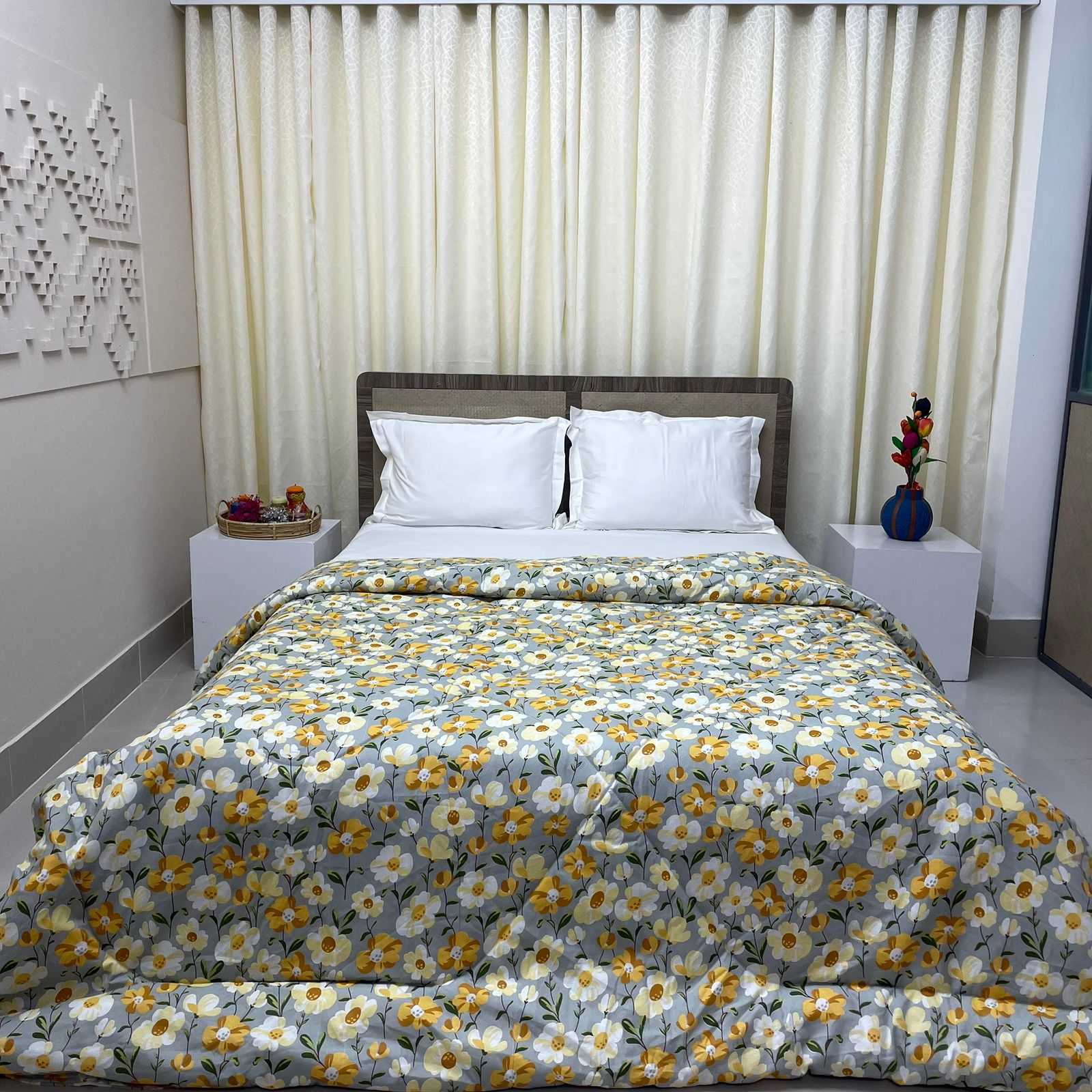 King Size Ortha Comforter (84 X 80 Inch) – Mixed Cotton – Cosmos – Shawl / Moshari Free